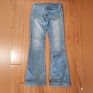 AMERICAN EAGLE Vintage Flare Low Rise Stretch Blue Denim Jeans